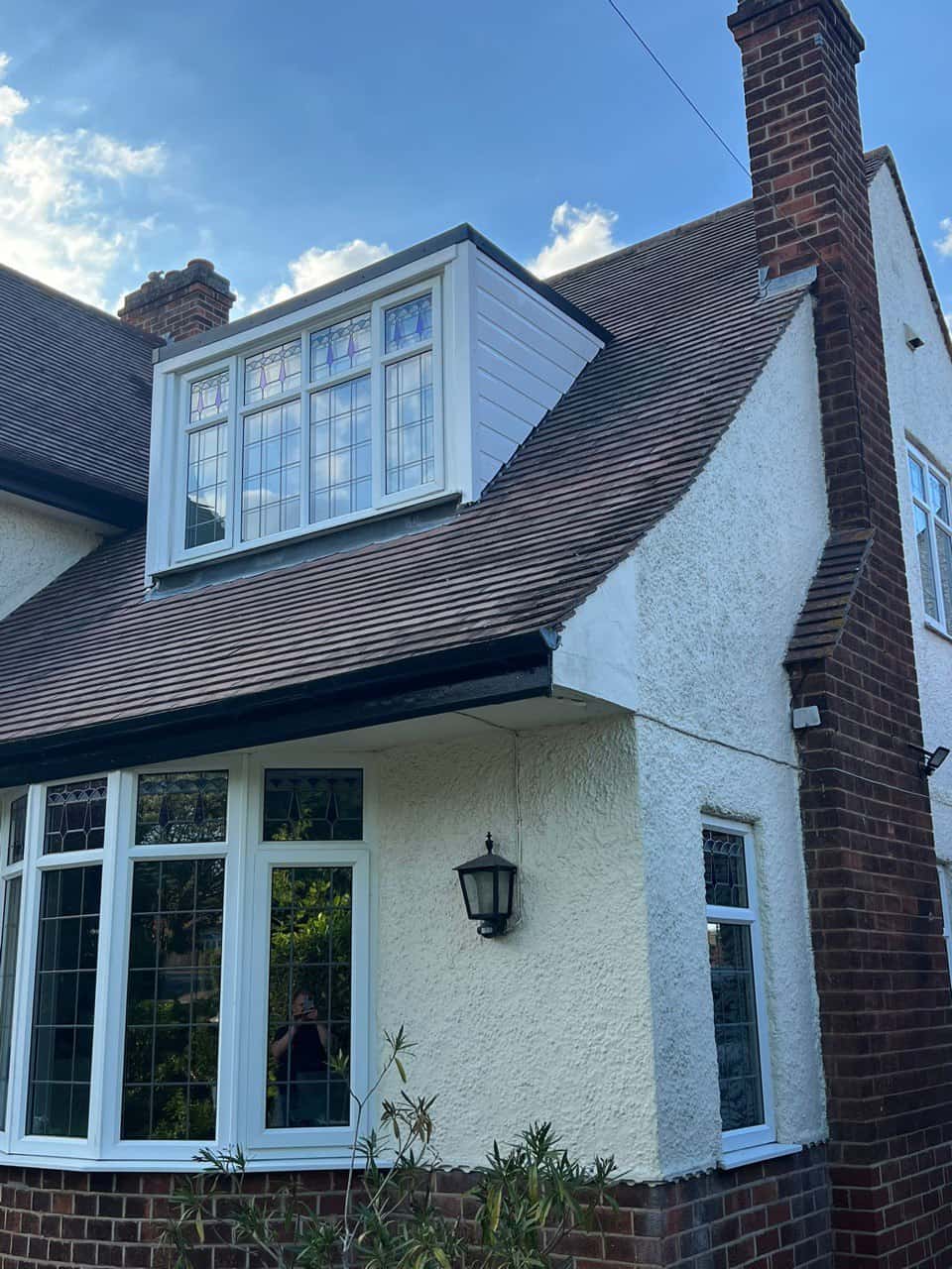 This is a photo of a dormer window which has just had some repairs carried out where the roof and the dormer meet. Works carried out by Cotgrave Roofing Repairs